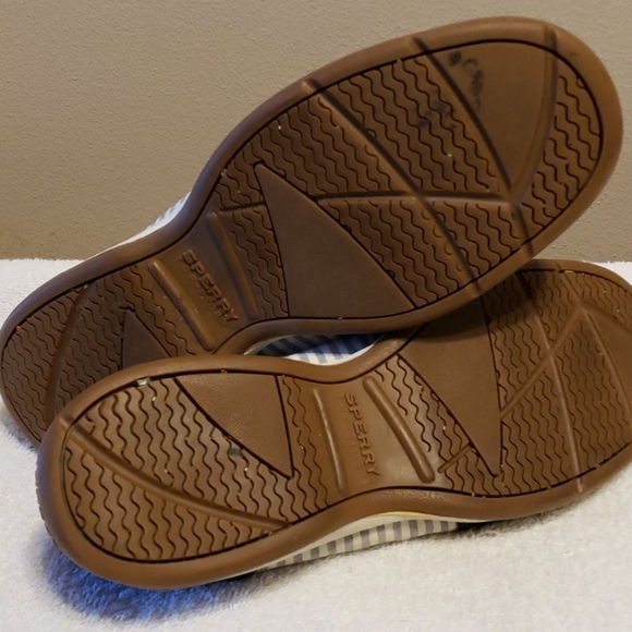 Sperry topsiders blue and white leather & canvas - Picture 4 of 5